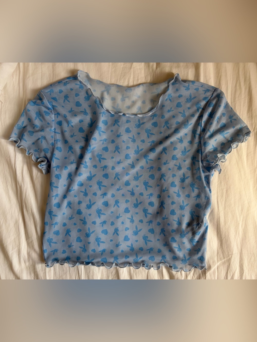 Playboy blue sheer top